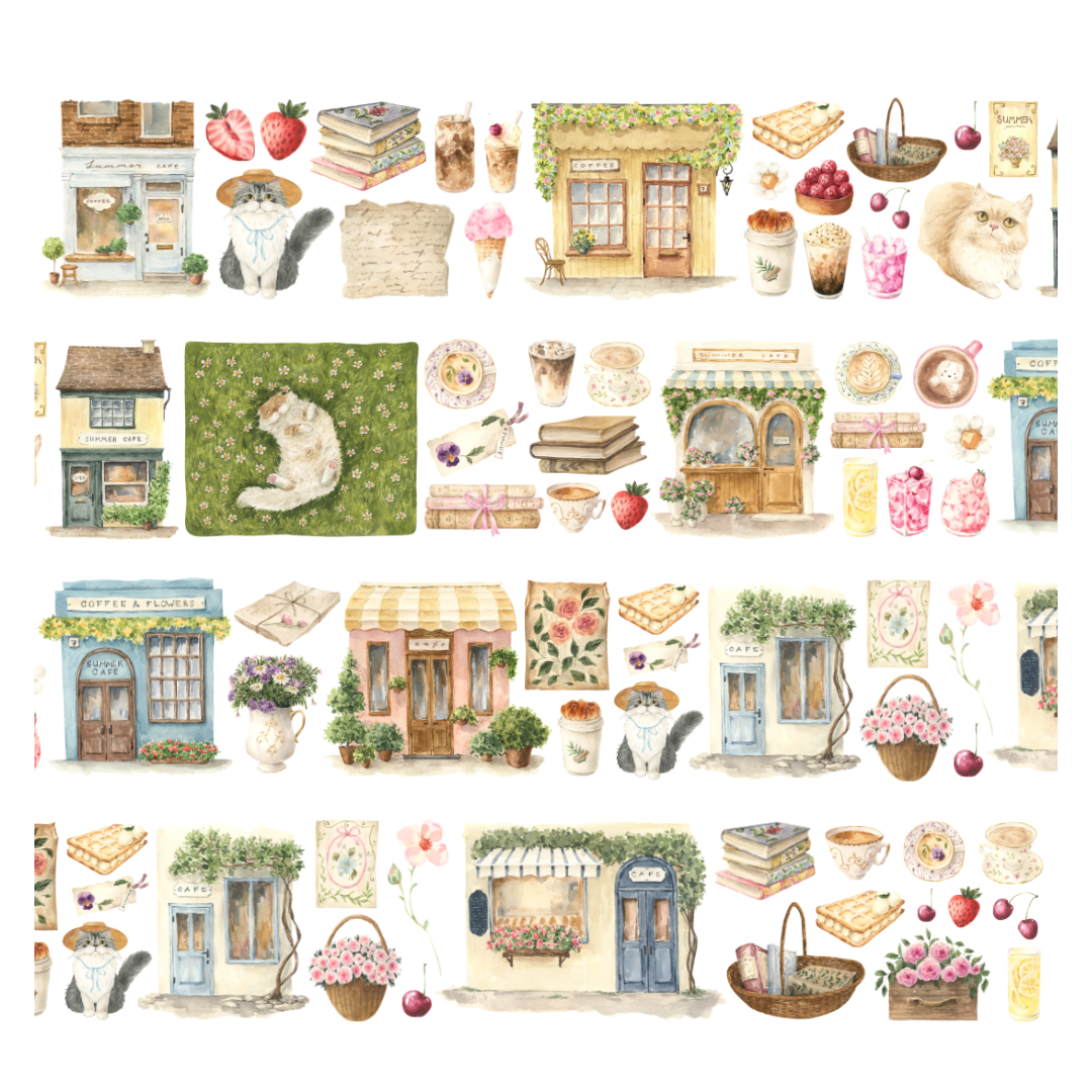 Penpaling Paula - Summer Cafe - Cinta PET PRE-CORTADA