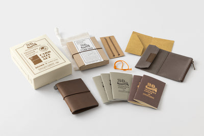 Traveler's Company - Traveler's Notebook Tamaño Tarjeta - Marrón - Set 20th Anniversary