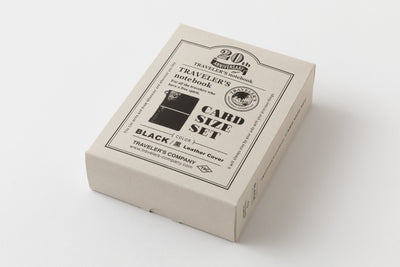 Traveler's Company - Traveler's Notebook Tamaño Tarjeta - Negro - Set 20th Anniversary