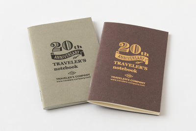 Traveler's Company - Traveler's Notebook Tamaño Tarjeta - Marrón - Set 20th Anniversary