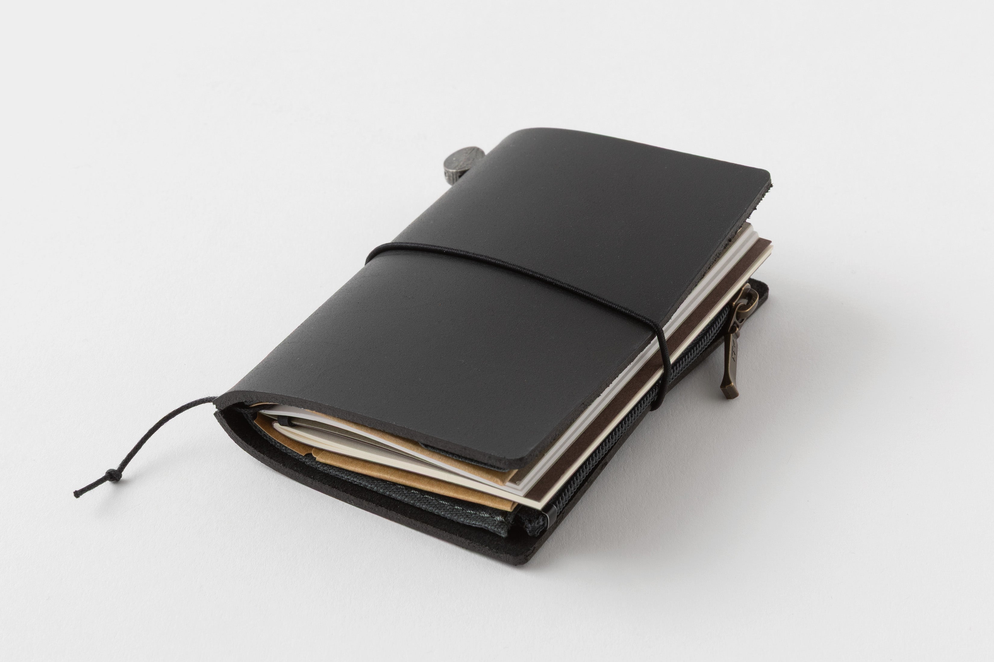 Traveler's Company - Traveler's Notebook Tamaño Tarjeta - Negro - Set 20th Anniversary