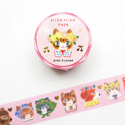 Cozyca Products - Washi Tape con Foil Dorado - Niko Niko