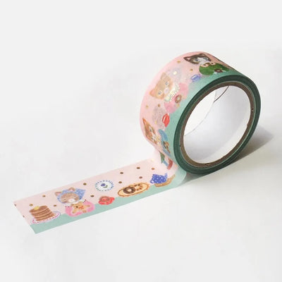 Cozyca Products - Washi Tape con Foil Dorado - Snack Time