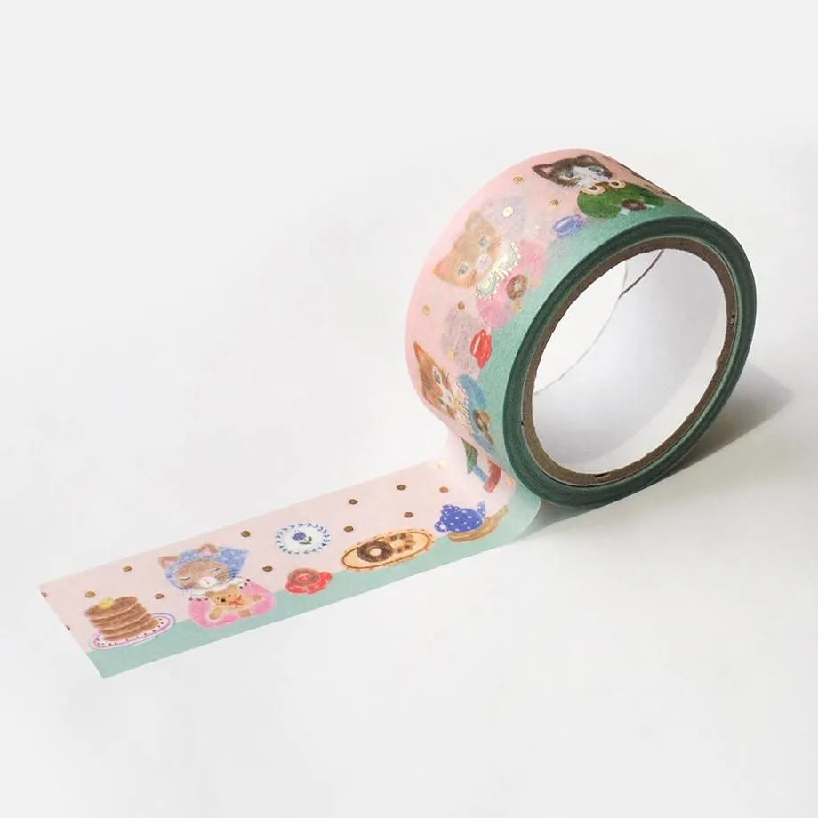 Cozyca Products - Washi Tape con Foil Dorado - Snack Time