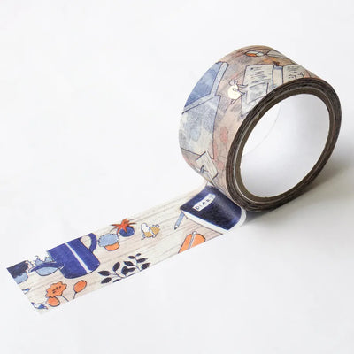 Cozyca Products - Washi Tape con Foil Dorado - Tsukue no Ue