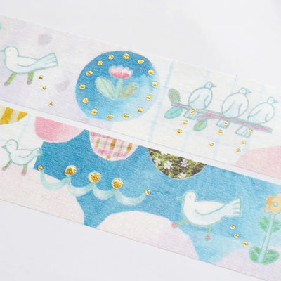 Cozyca Products - Washi Tape con Foil Dorado - TORI no OTOSHIMONO