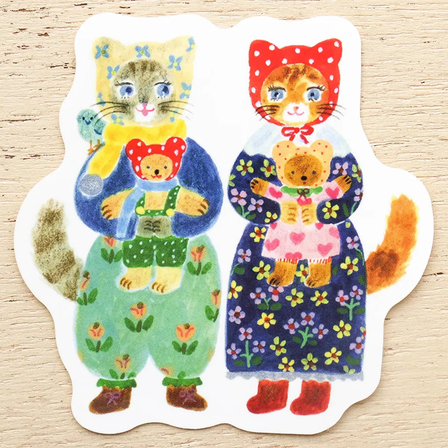 Cozyca Products - Pegatina Aiko Fukawa - Cat Hugs