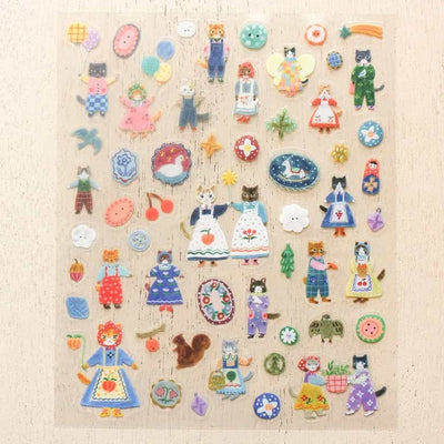 Cozyca Products - Pegatinas Aiko Fukawa - Cats and Buttons