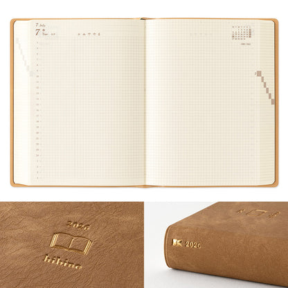 Midori - Agenda Diaria 2026 - Camel  - Diary Hibino A6