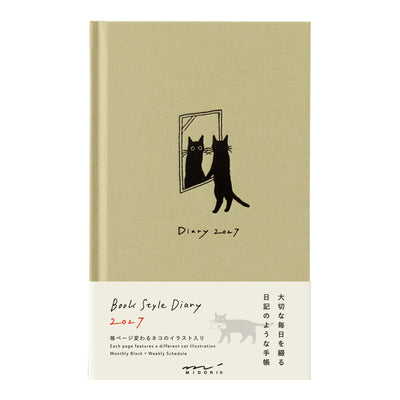 Midori - Agenda Semanal 2027 - Gatos Navy Beige  - Diary Book B6