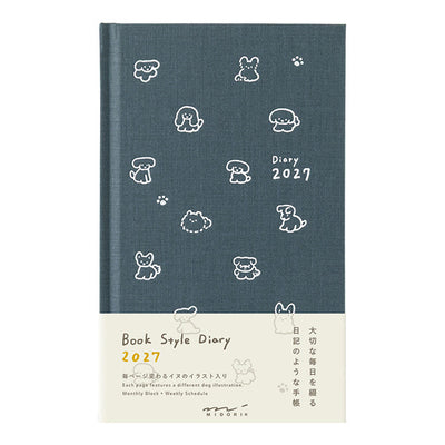 Midori - Agenda Semanal 2027 - Perro Navy - Diary Book B6