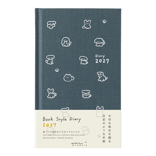 Midori - Agenda Semanal 2027 - Perro Navy - Diary Book B6