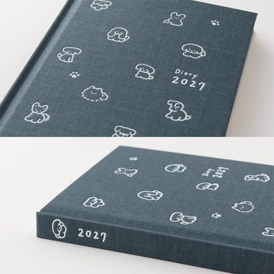 Midori - Agenda Semanal 2027 - Perro Navy - Diary Book B6