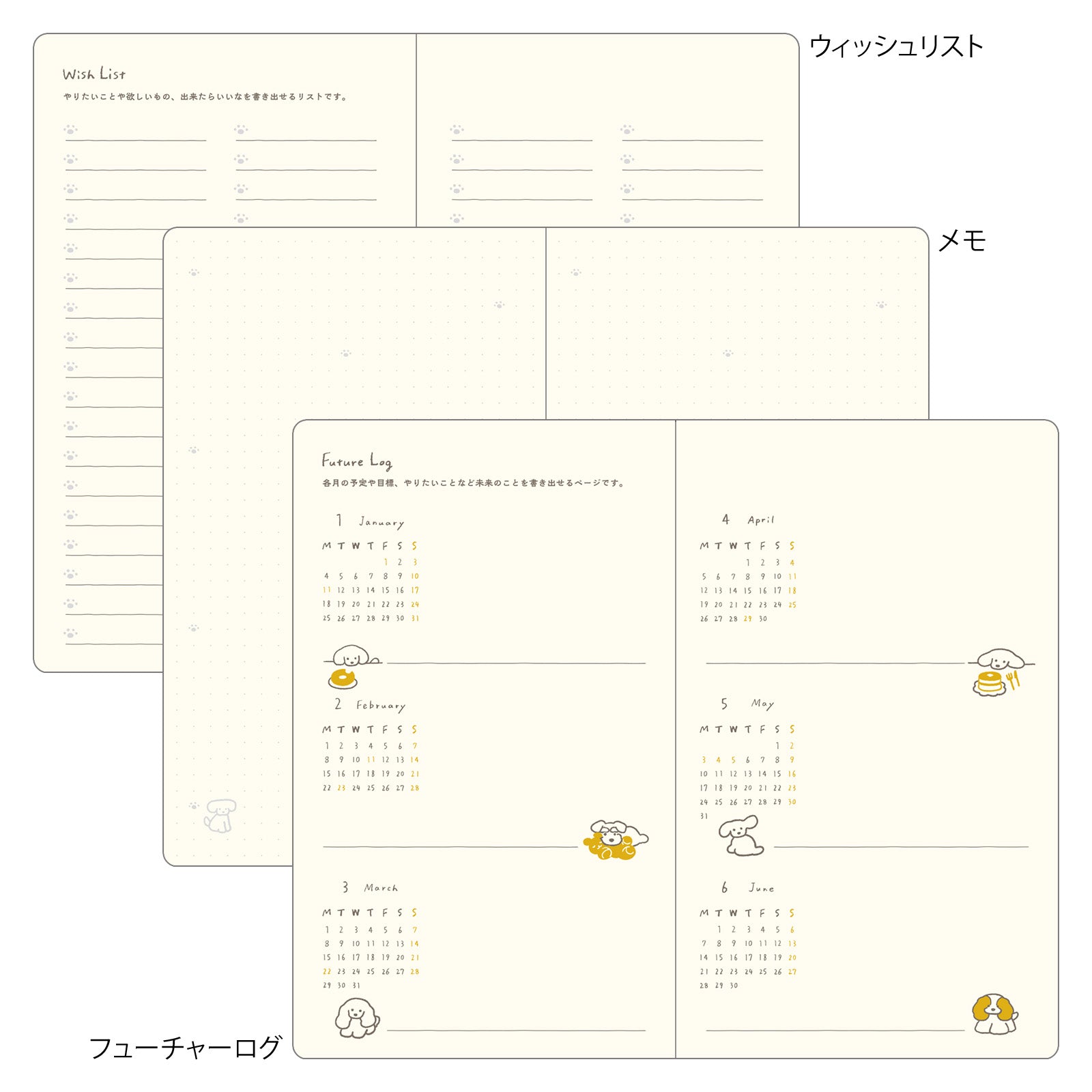 Midori - Agenda Semanal 2027 - Perro Navy - Diary Book B6