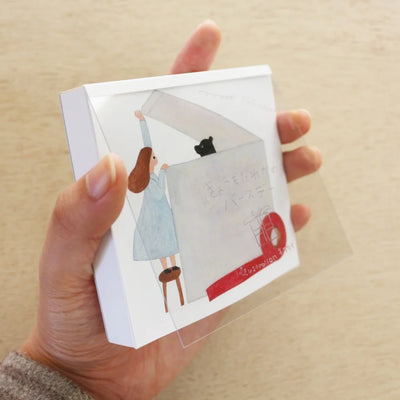 Cozyca Products - Bloc de Notas Cuadradas - Niña y Oso