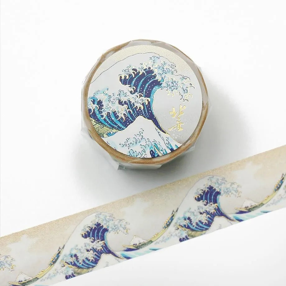 Cozyca Products - Washi Tape con Foil Dorado - Hokusai