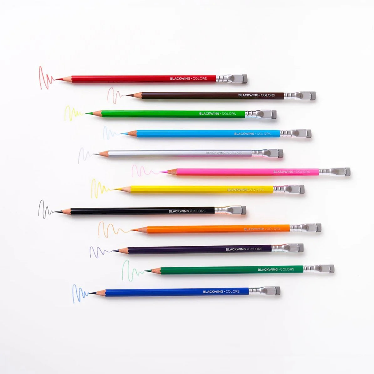 Blackwing Colors – Set de 12 colores con Goma de Borrar