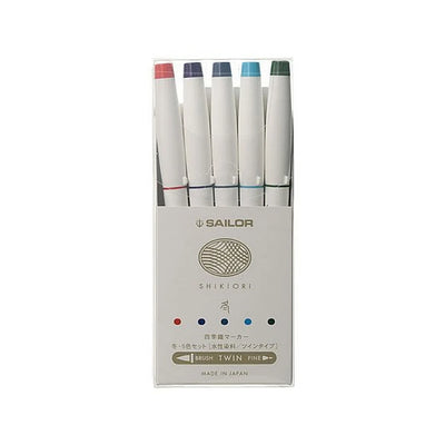 Sailor - Set 5 Marcadores Punta Pincel - Winter - Shikiori Calligraphy