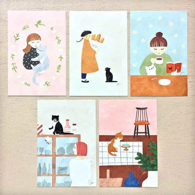 Cozyca Products - Bloc de 10 Postales - Meow