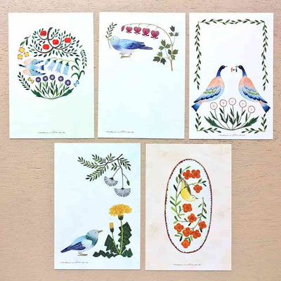 Cozyca Products - Bloc de 10 Postales - Birds