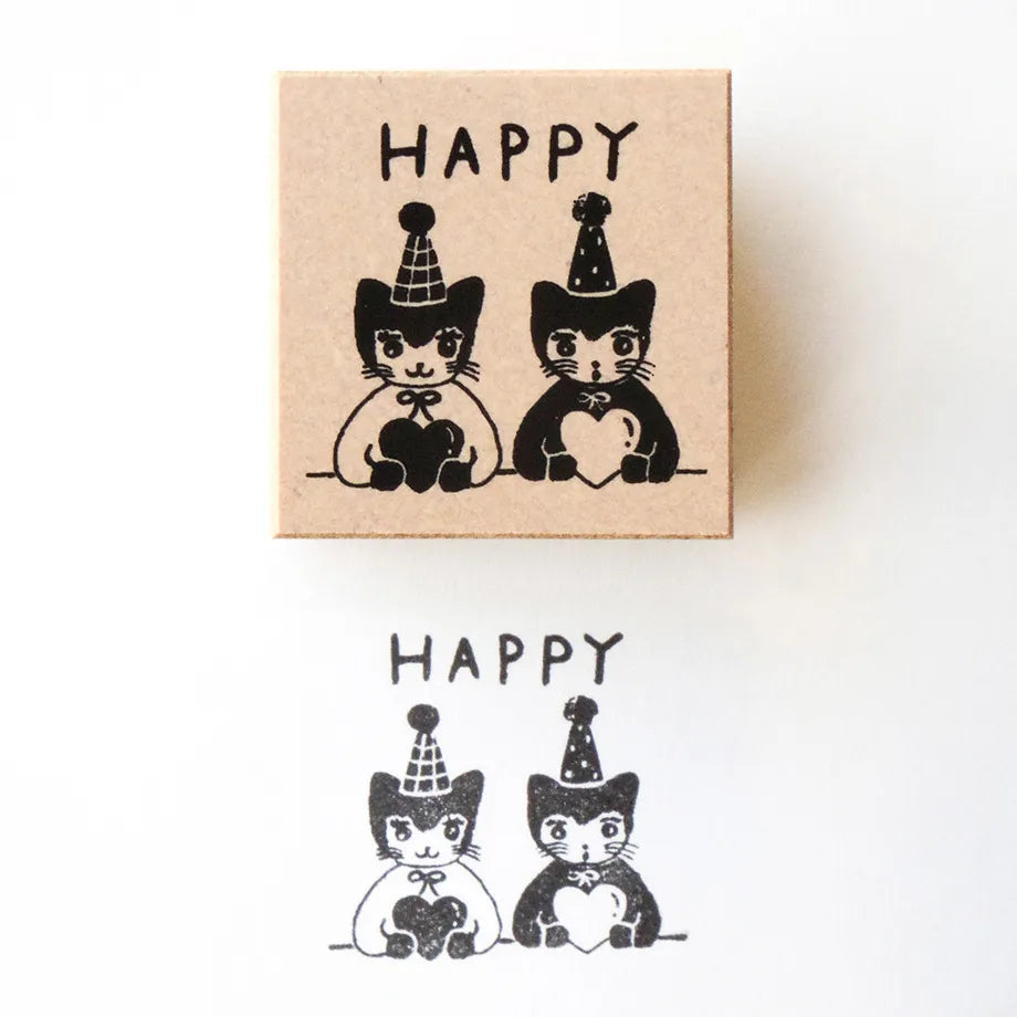 Cozyca Products - Sello de Madera de Aiko Fukawa - Happy