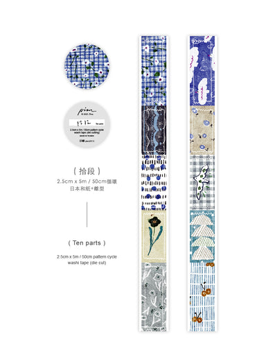 PION - Washi Tape Troquelado 25 mm - Ten Parts