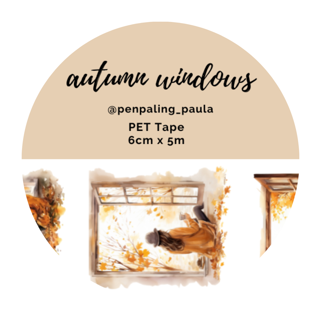 Penpaling Paula - Ventanas de Otoño - Cinta PET PRE-CORTADA