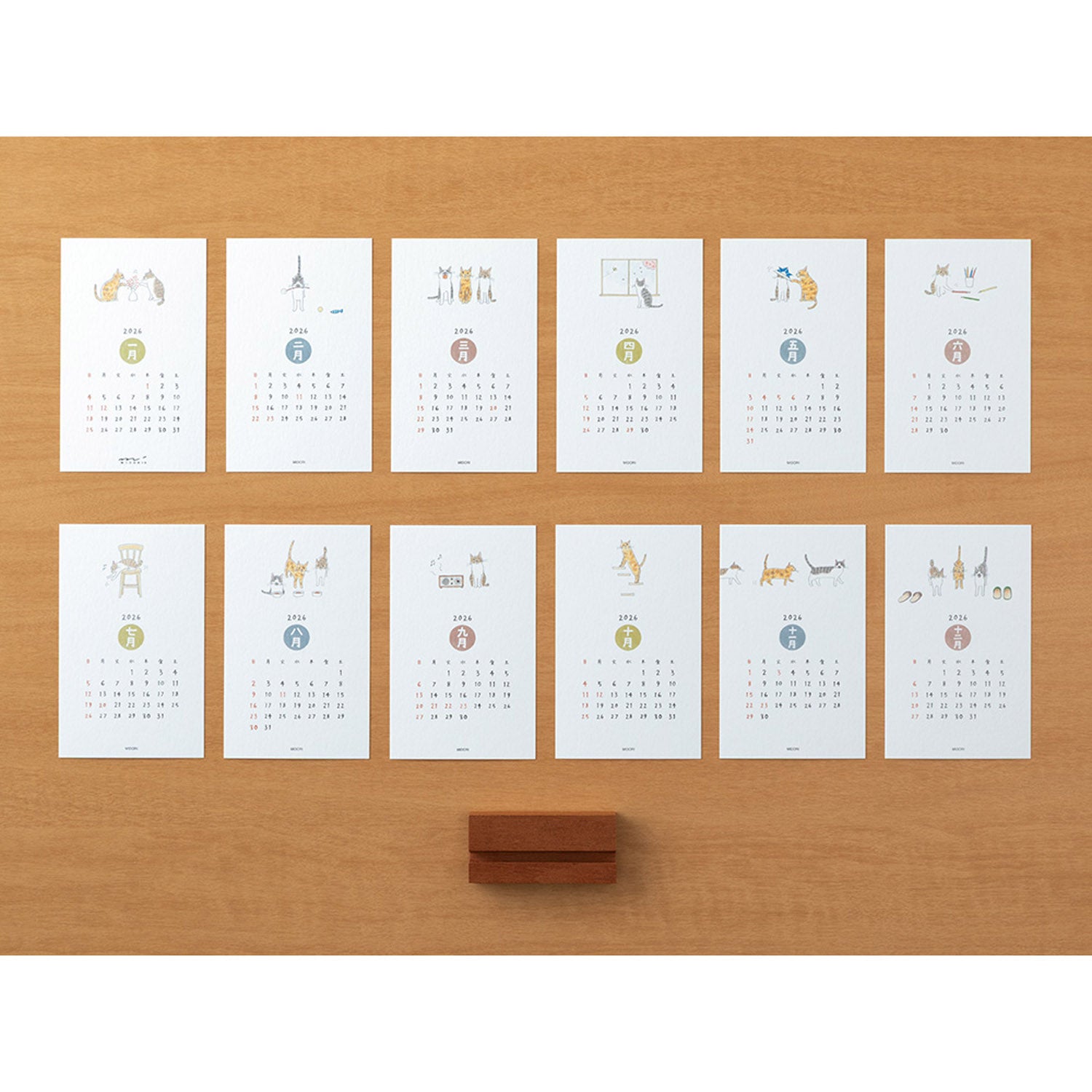 Midori - Calendario 2026 - Cat - Stand Calendar