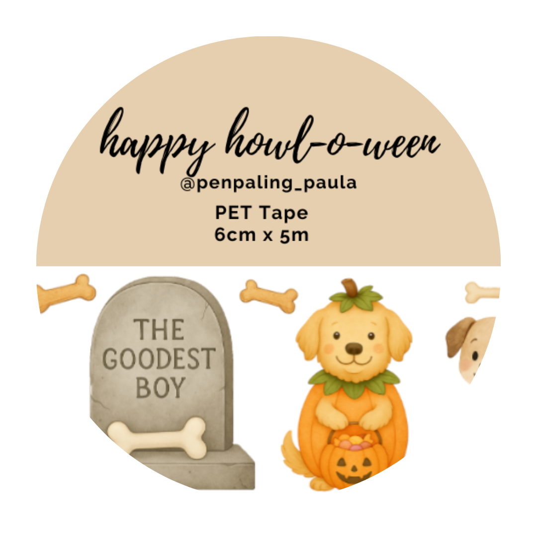 Penpaling Paula - Feliz Howl-o-ween - Cinta PET PRE-CORTADA