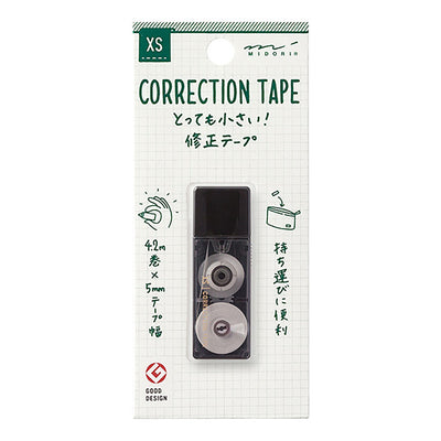 Midori - Corrector de cinta XS - Negro