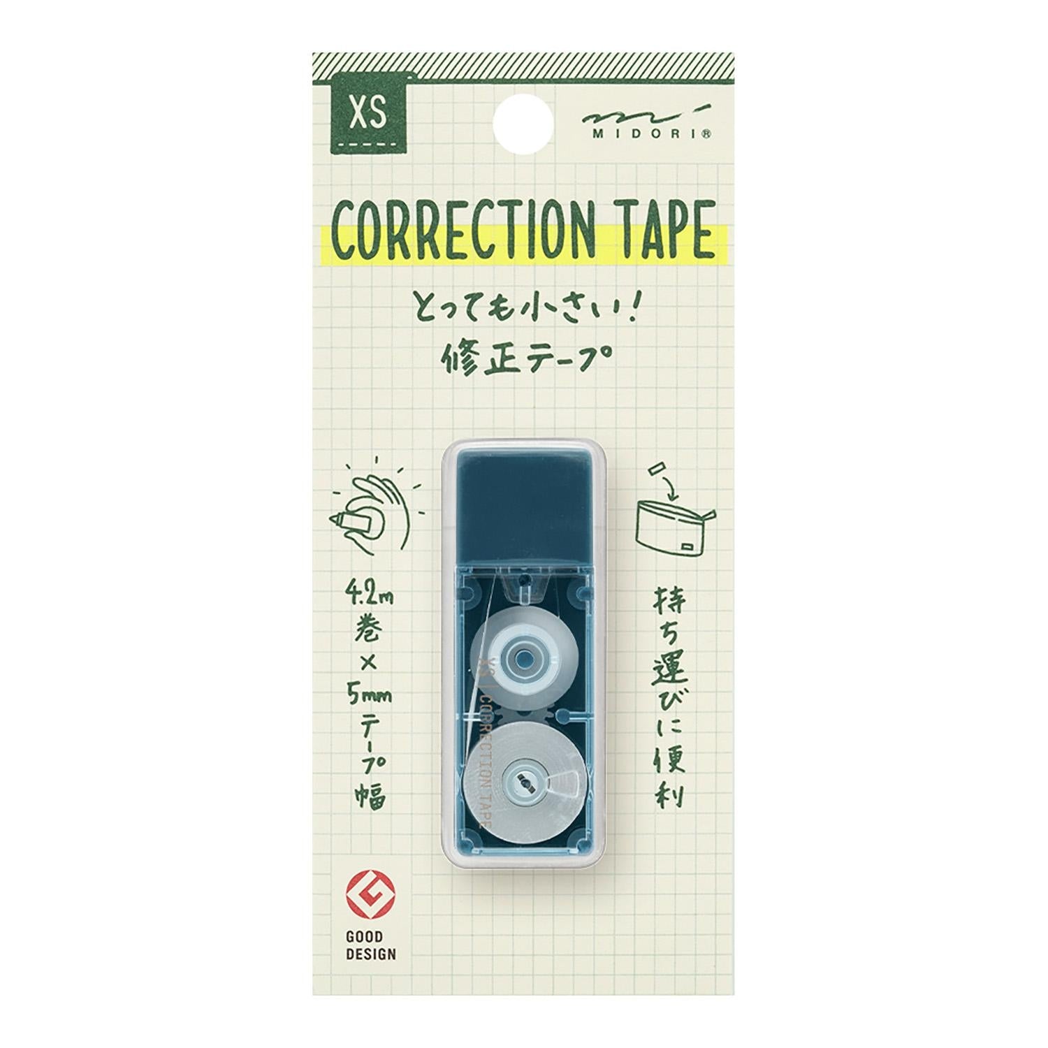 Midori - Corrector de cinta XS - Azul Navy