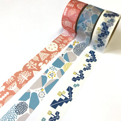 Papier Platz - Washi Tape - Stone Wall Blue