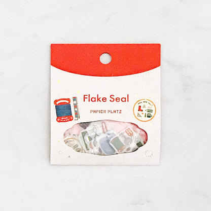 Papier Platz x Eric - Pegatinas Foil Dorado Flake Sticker - Sewing