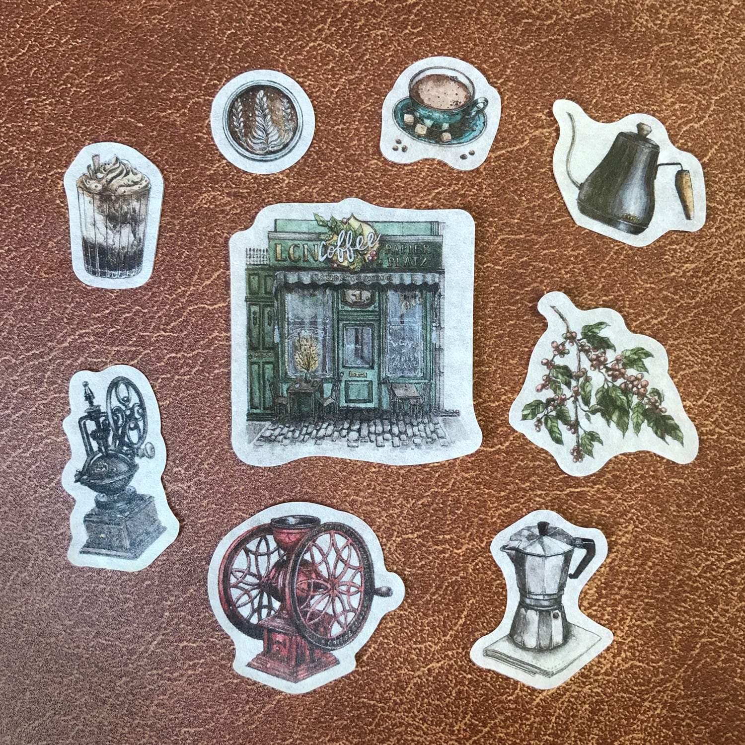 Papier Platz - Pegatinas Flake Sticker - Coffe Shop