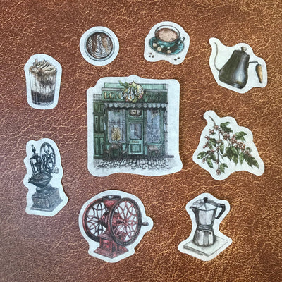 Papier Platz - Pegatinas Flake Sticker - Coffe Shop