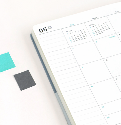 Iconic - Agenda Anual 2027 - Semana Vista - Flow Diary - Navy