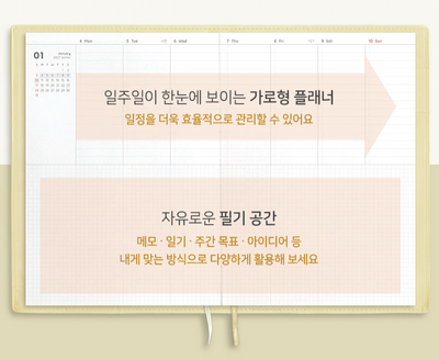 Iconic - Agenda Anual 2027 - Semana Vista A5 - The Planner M - Cream Mint