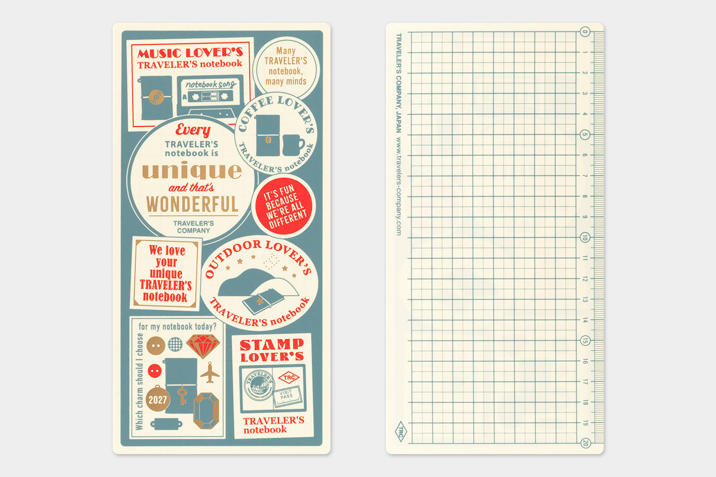 Traveler's Company - Shitajiki Plastic Sheet 2027 - REGULAR Size