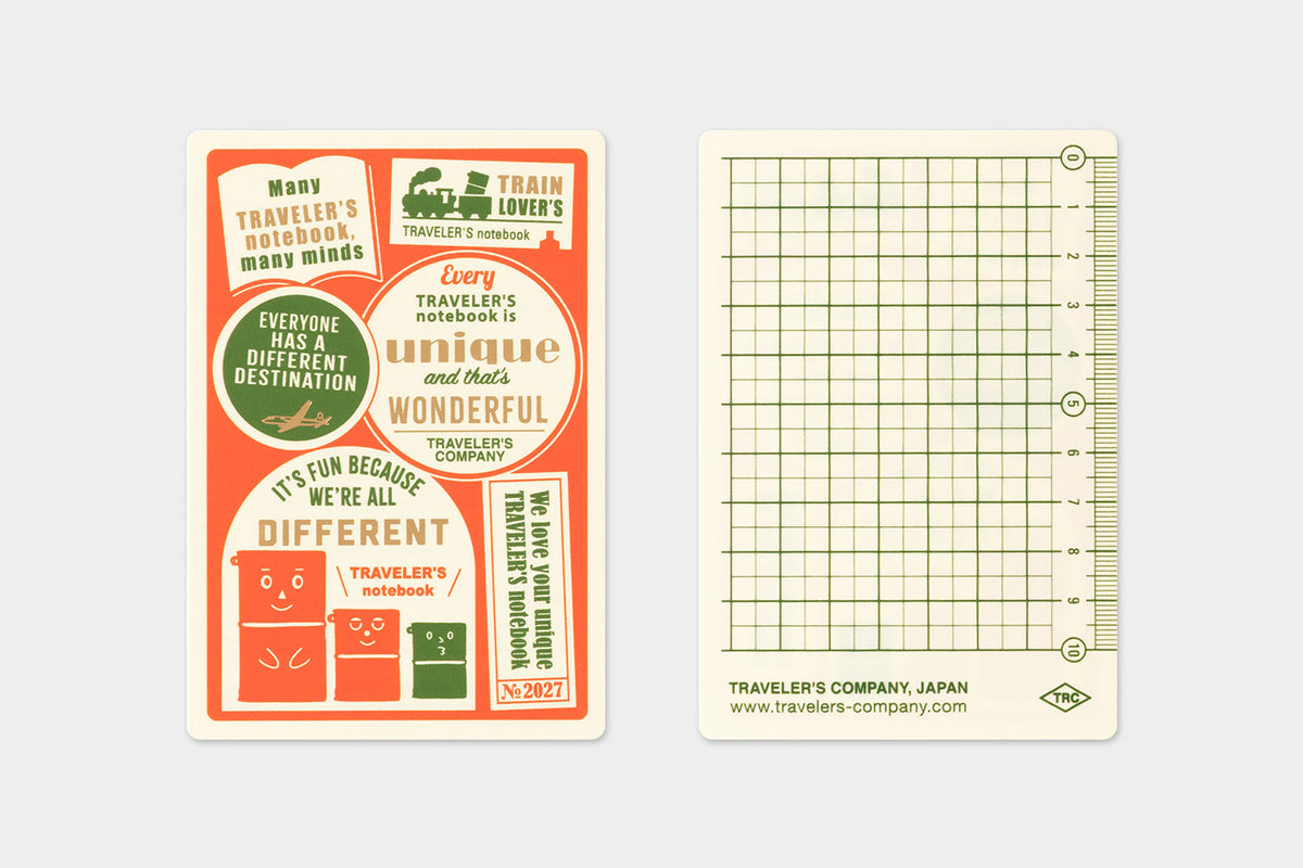 Traveler's Company - Shitajiki Plastic Sheet 2027 - PASSPORT Size
