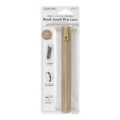 Midori - Estuche banda elástica - A5 Beige Transparente