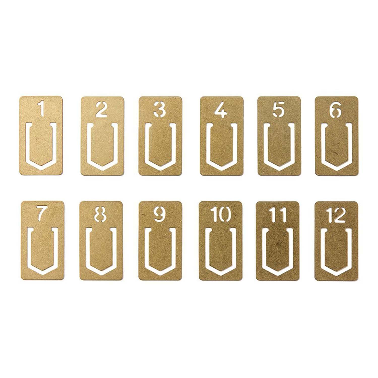 Traveler's Company - Set 12 Clips Latón - BRASS CLIPS