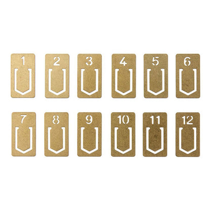 Traveler's Company - Set 12 Clips Latón - BRASS CLIPS