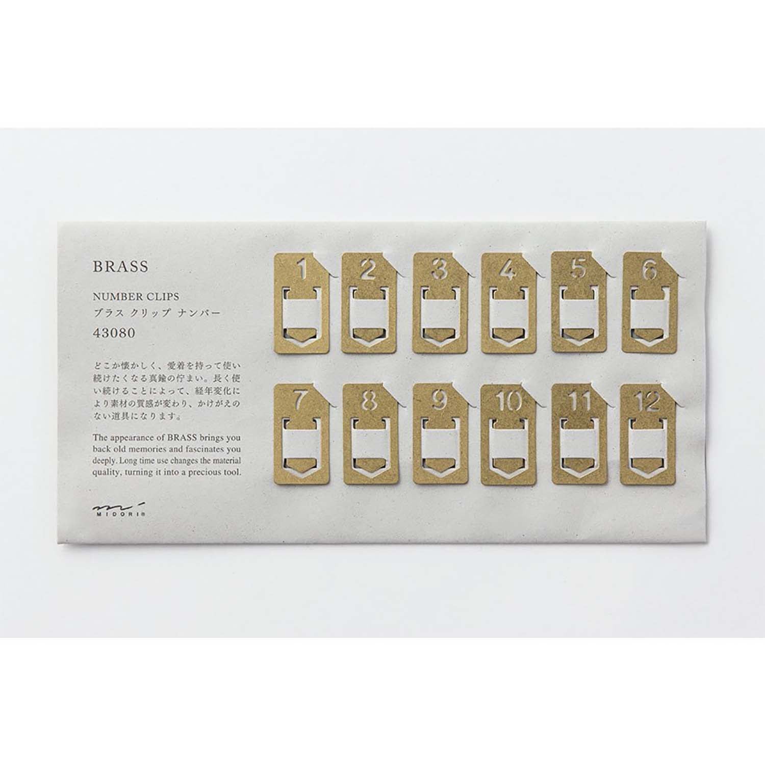 Traveler's Company - Set 12 Clips Latón - BRASS CLIPS