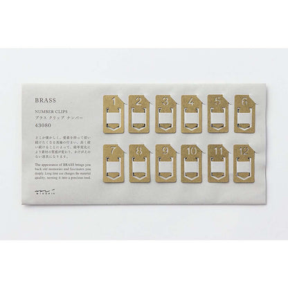Traveler's Company - Set 12 Clips Latón - BRASS CLIPS