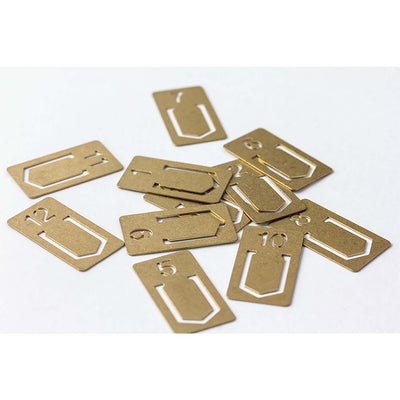 Traveler's Company - Set 12 Clips Latón - BRASS CLIPS