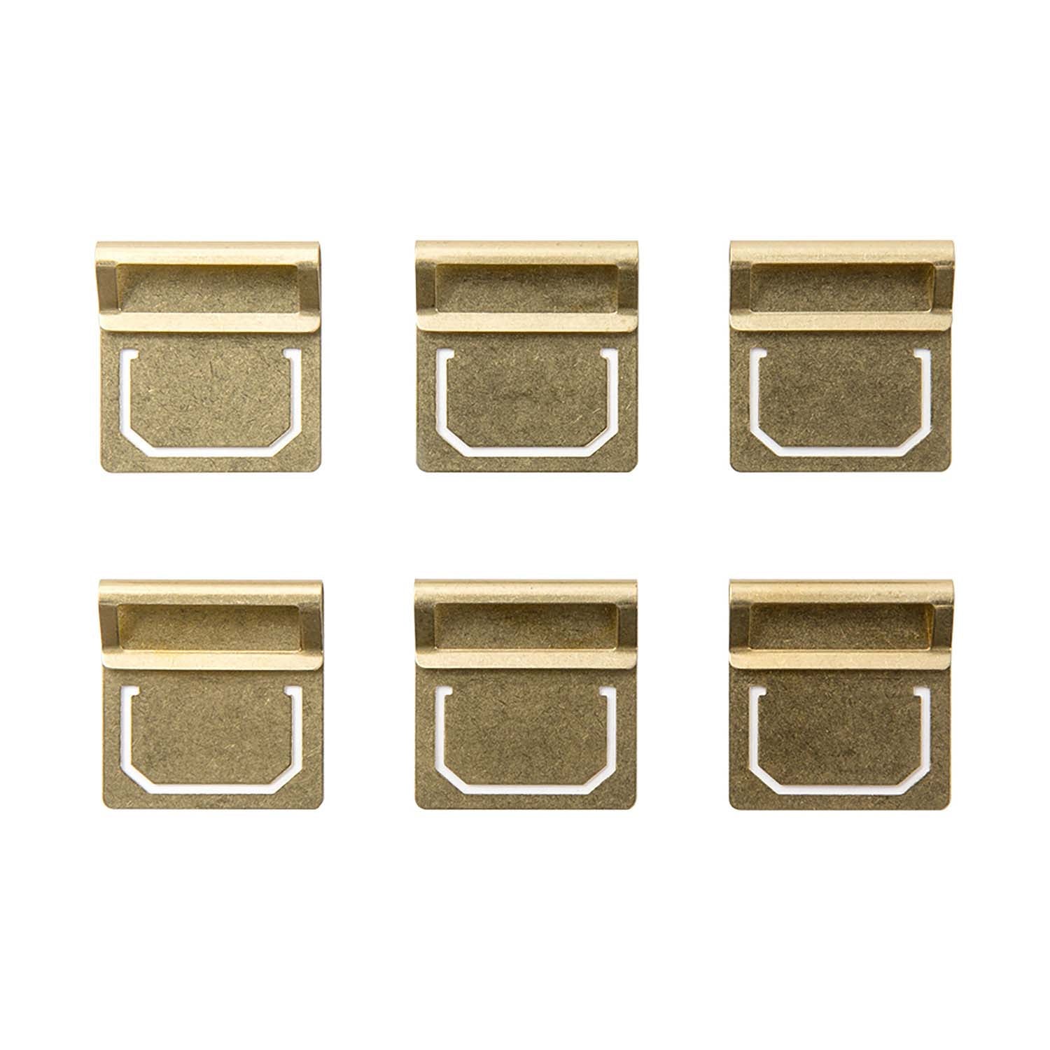 Traveler's Company - Set 6 Marcapáginas Latón - INDEX PLATE