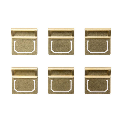 Traveler's Company - Set 6 Marcapáginas Latón - INDEX PLATE