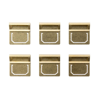 Traveler's Company - Set 6 Marcapáginas Latón - INDEX PLATE
