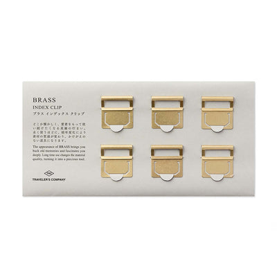 Traveler's Company - Set 6 Marcapáginas Latón - INDEX PLATE