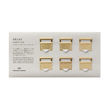 Traveler's Company - Set 6 Marcapáginas Latón - INDEX PLATE